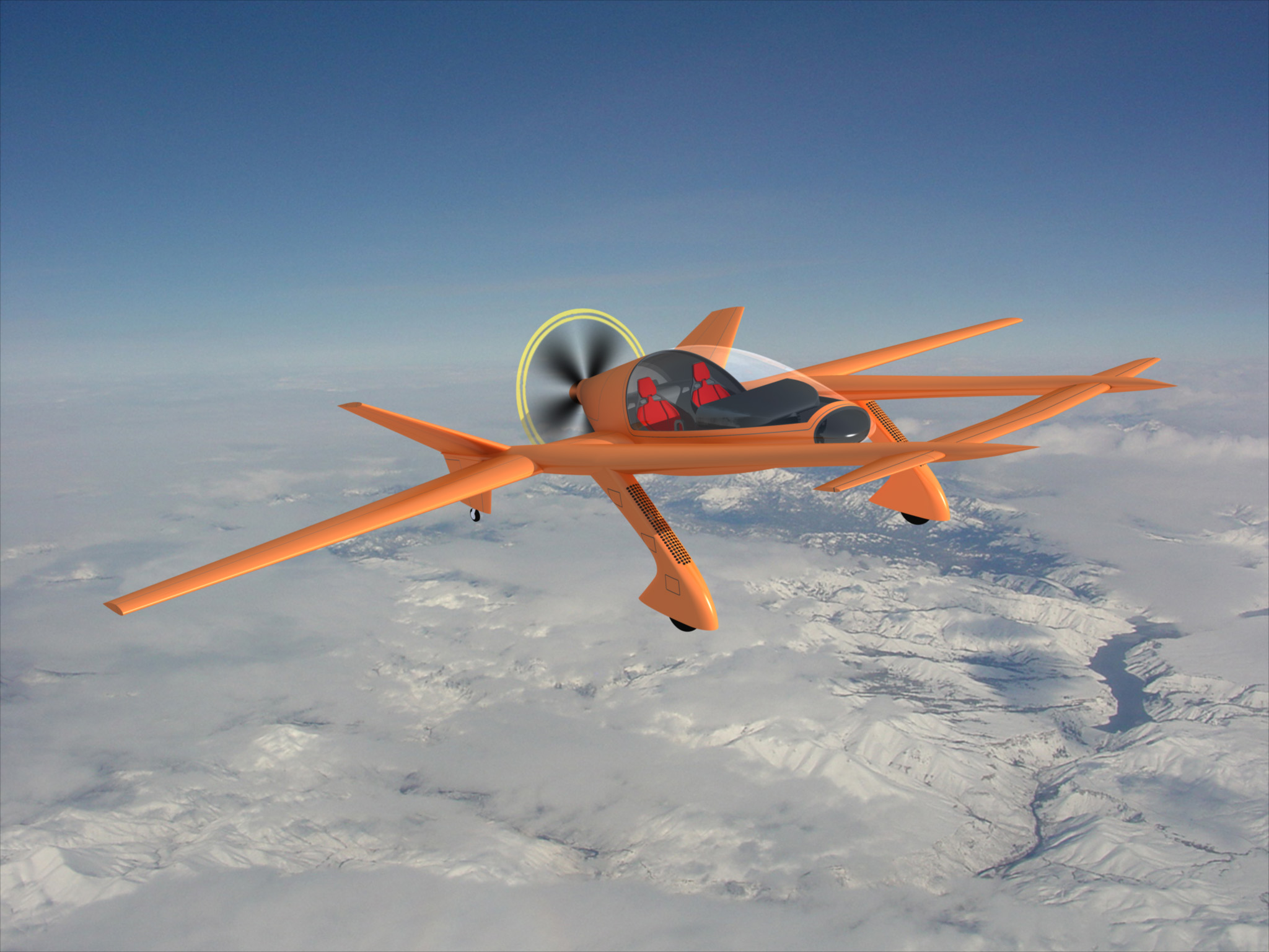 SM-150 Sportplane orange view 1