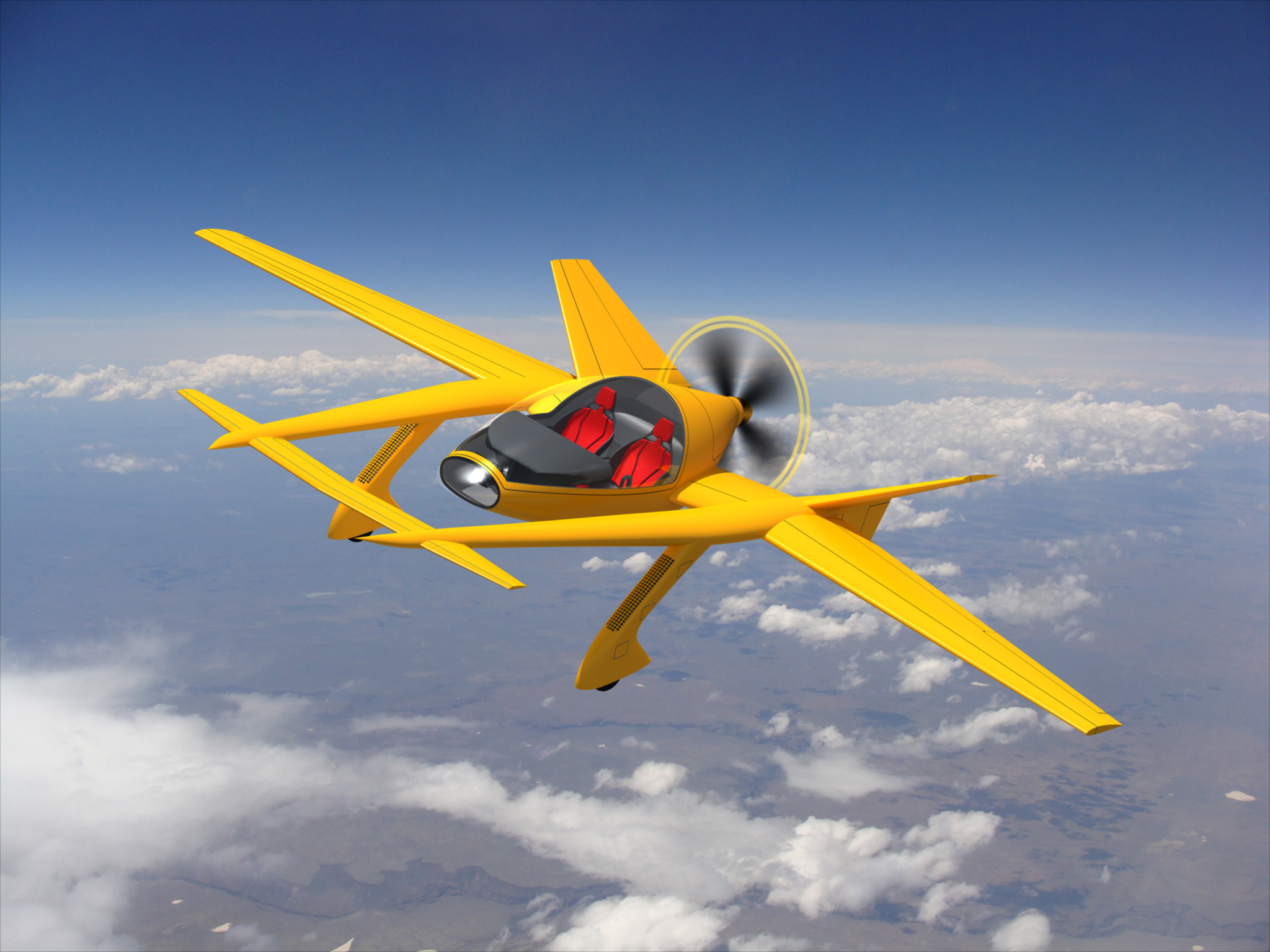SM-150 Sportplane yellow view 6