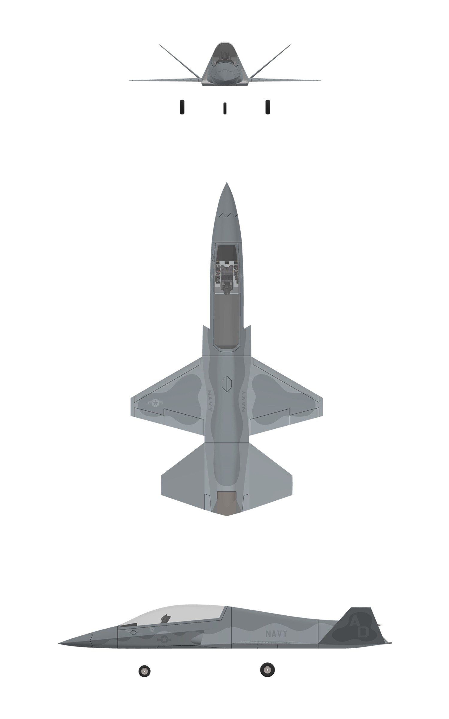 SM-31S Stiletto general arrangement, USN