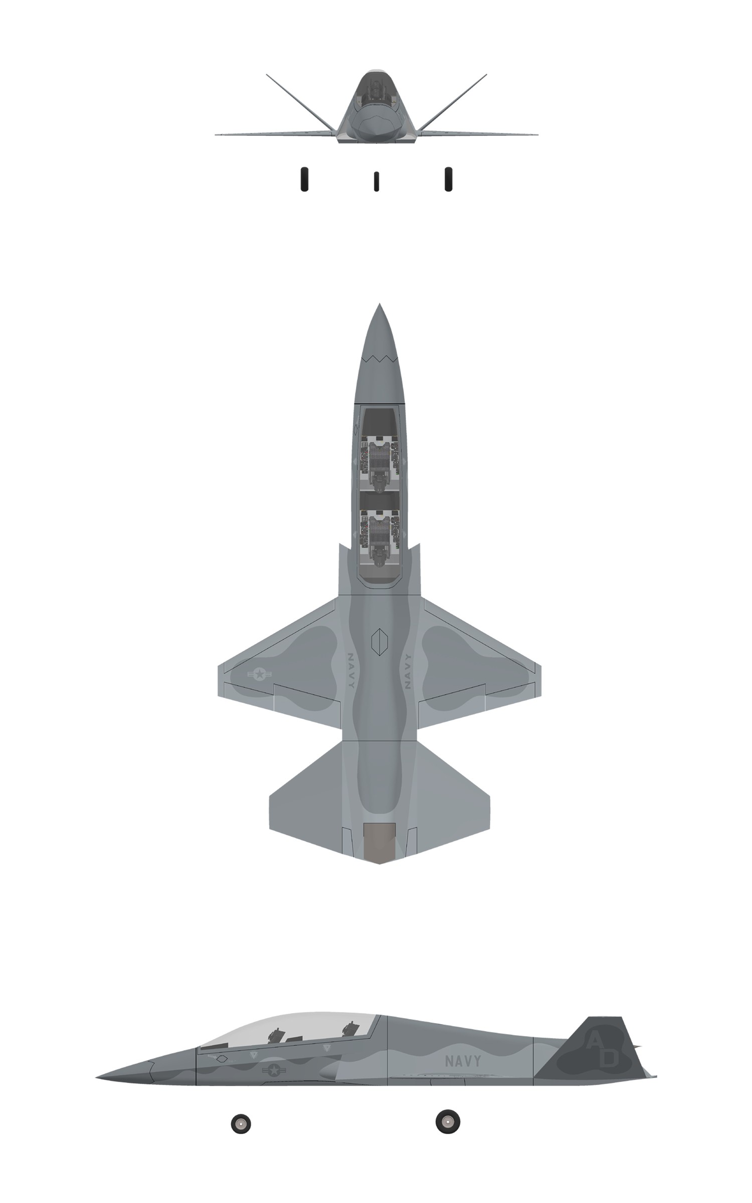 SM-31T Stiletto general arrangement, USN
