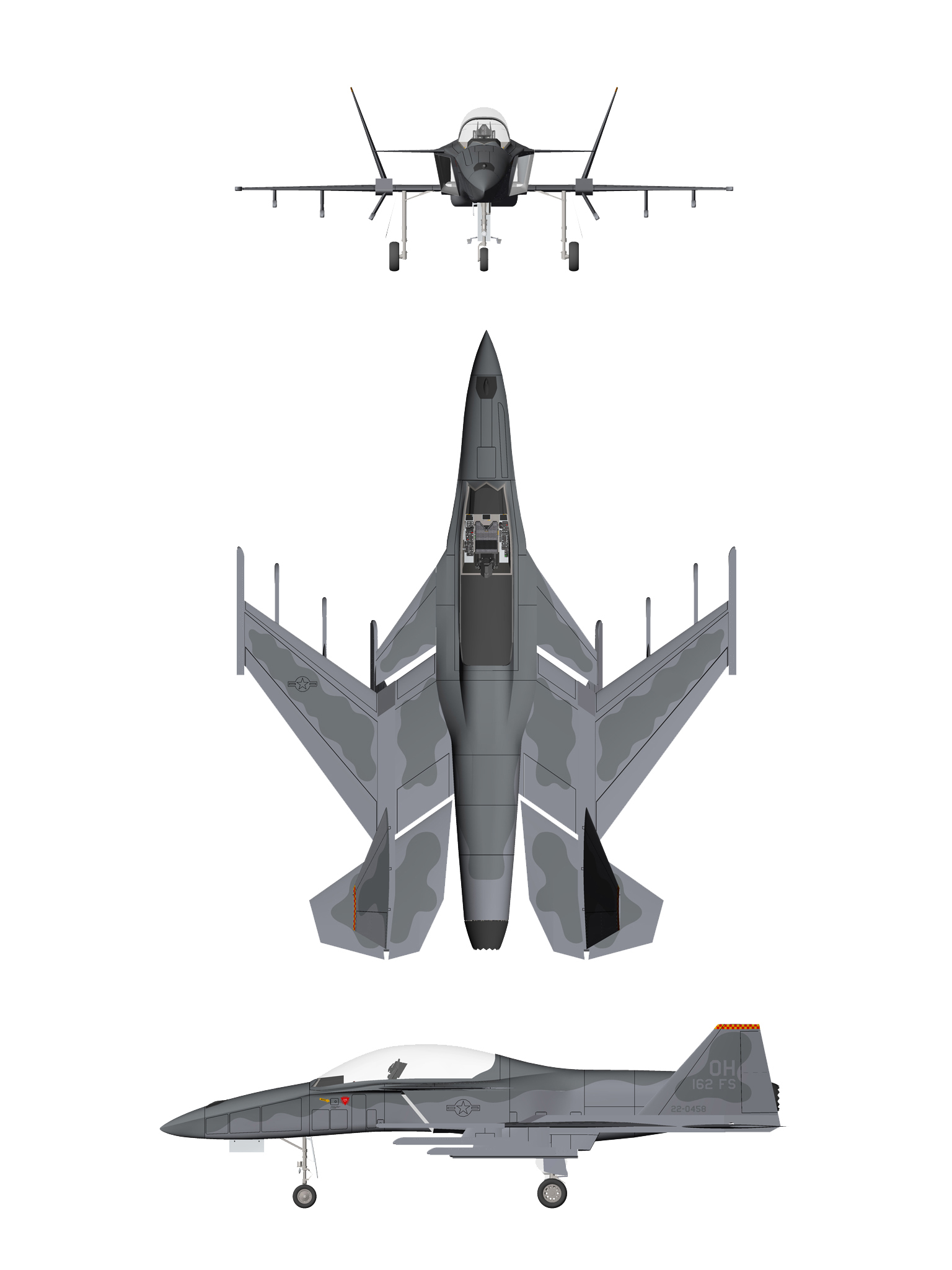 SM-47S Super Machete general arrangement, Ohio ANG