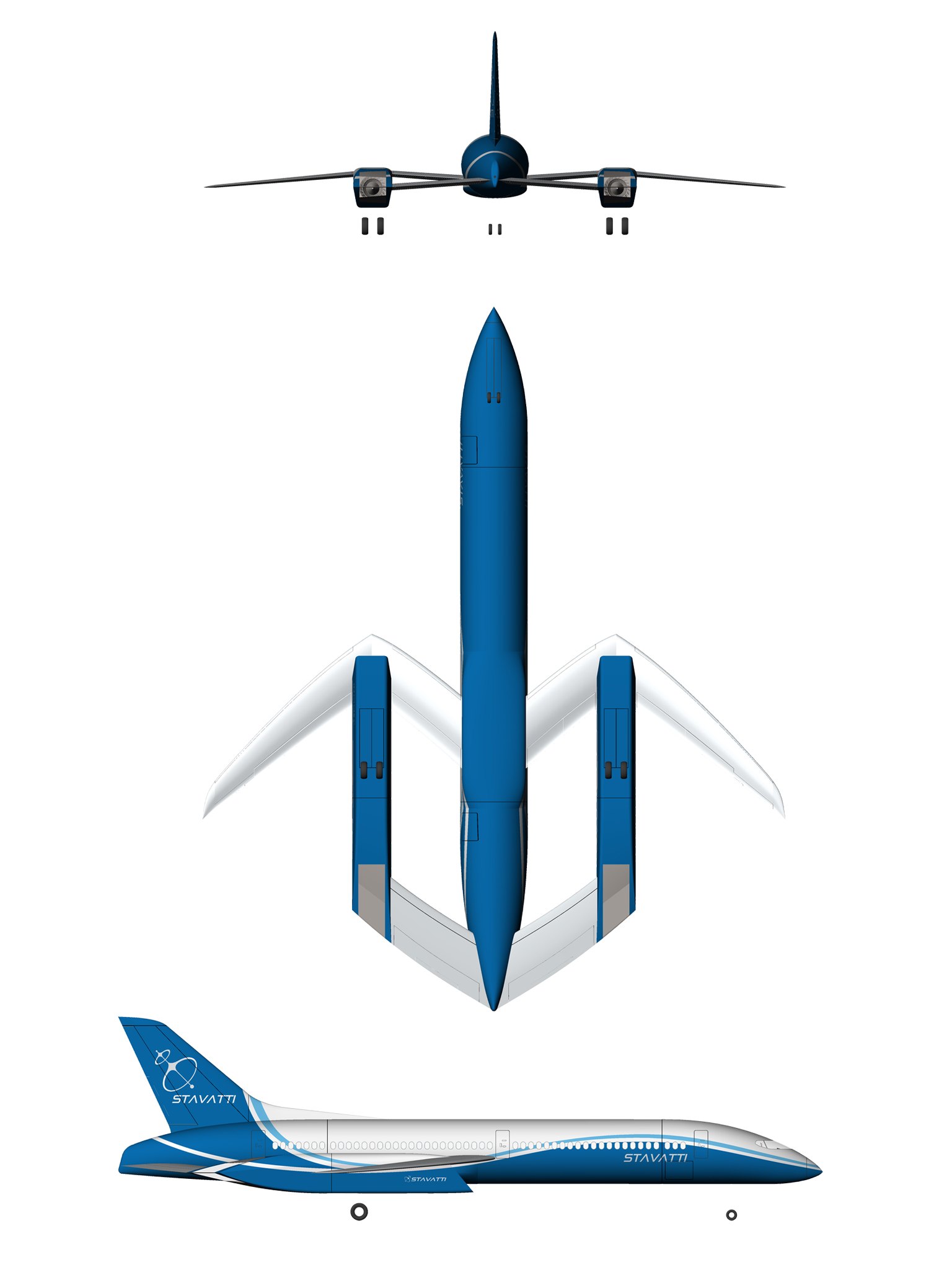 SM-920 Airliner ventral general arrangement