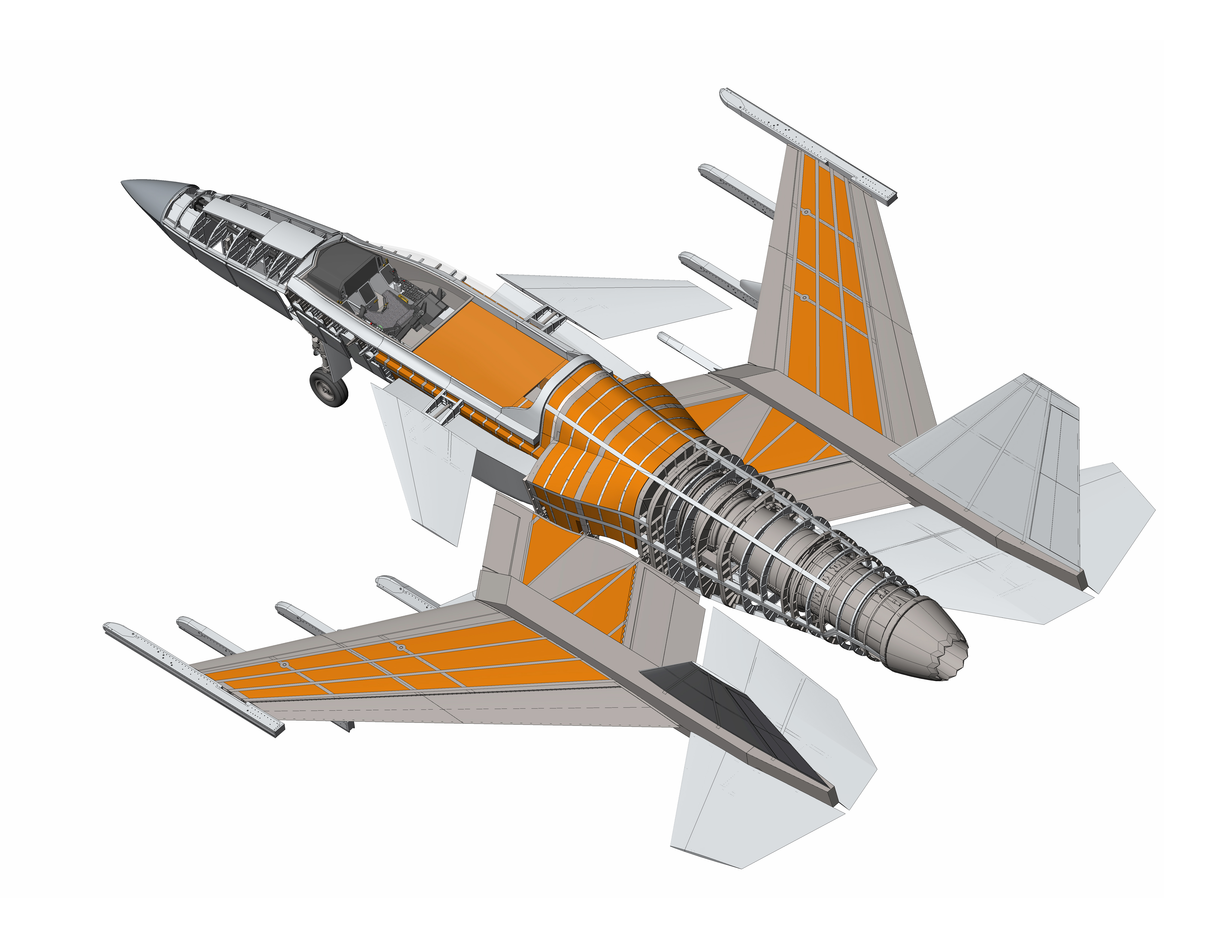 SM-47S Super Machete gear down internal arrangement 144