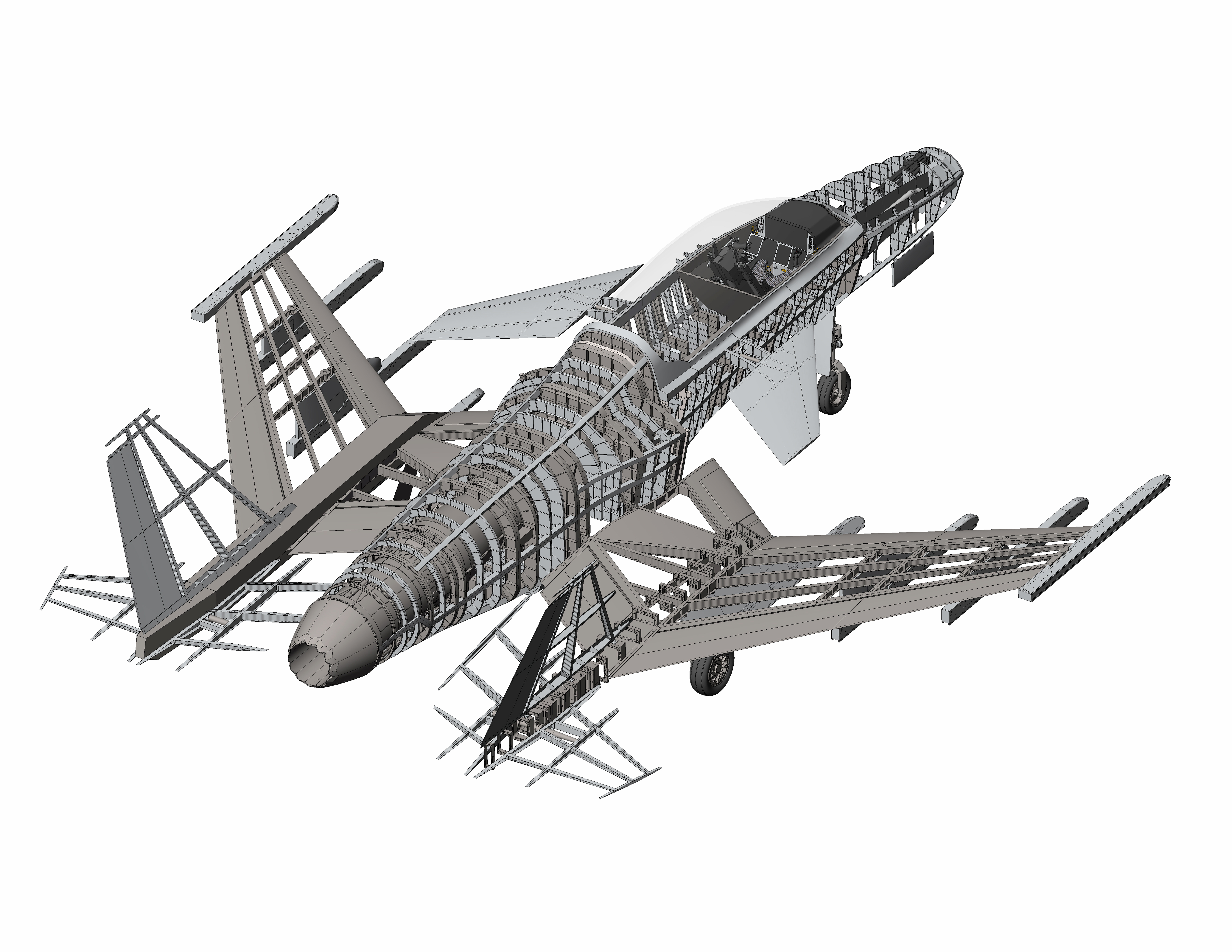 SM-47S Super Machete gear down internal arrangement 149
