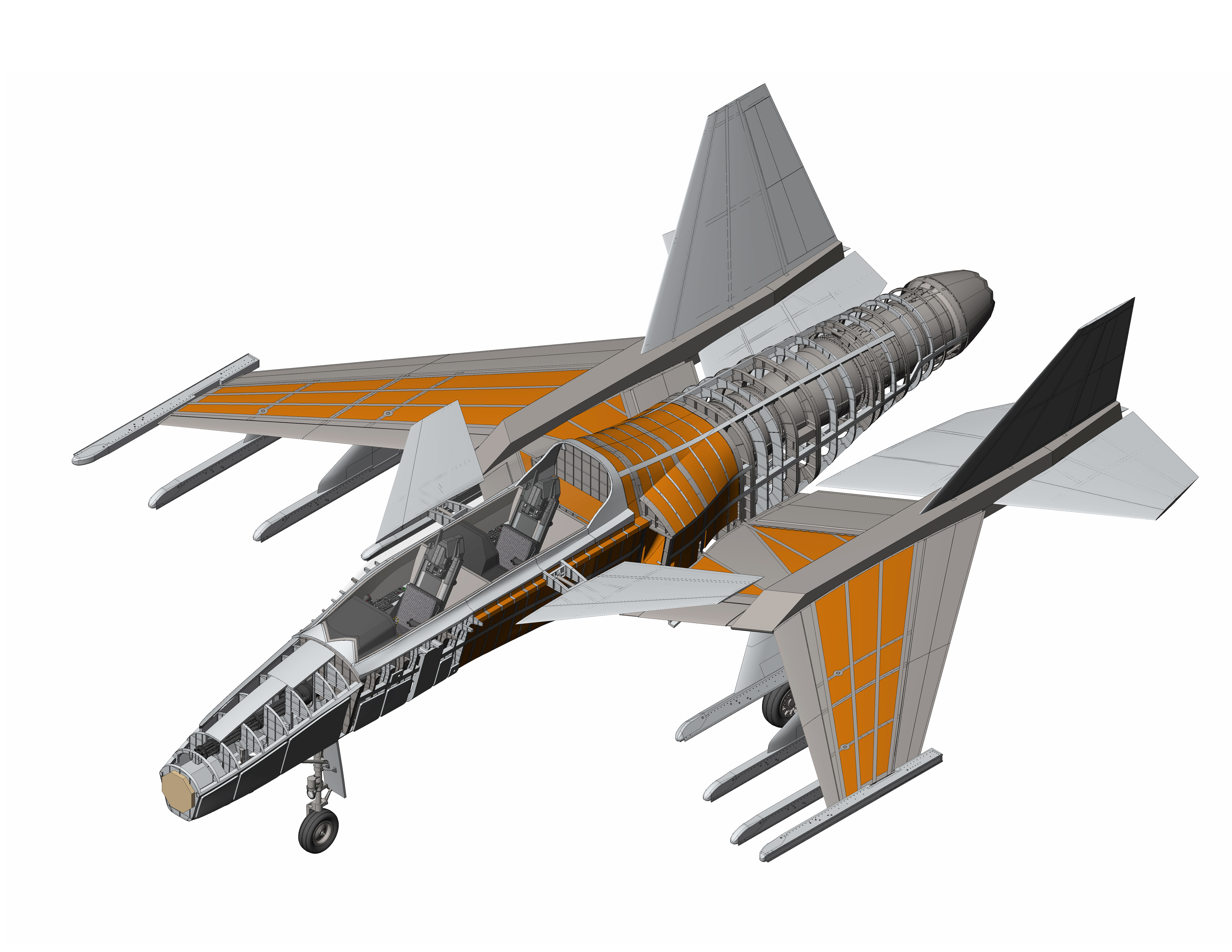 SM-47T Super Machete gear down internal arrangement 126